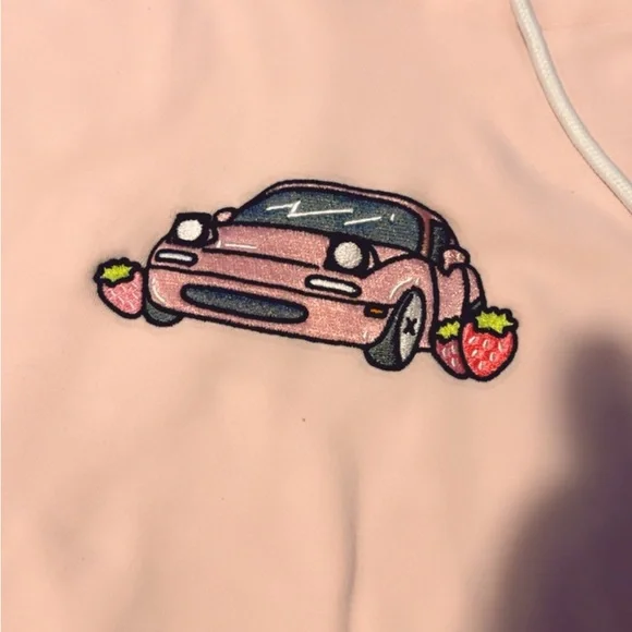 Mazda Miata Pink Hoodie Discontinued Collectable 💗 Rare - Picture 5 of 5